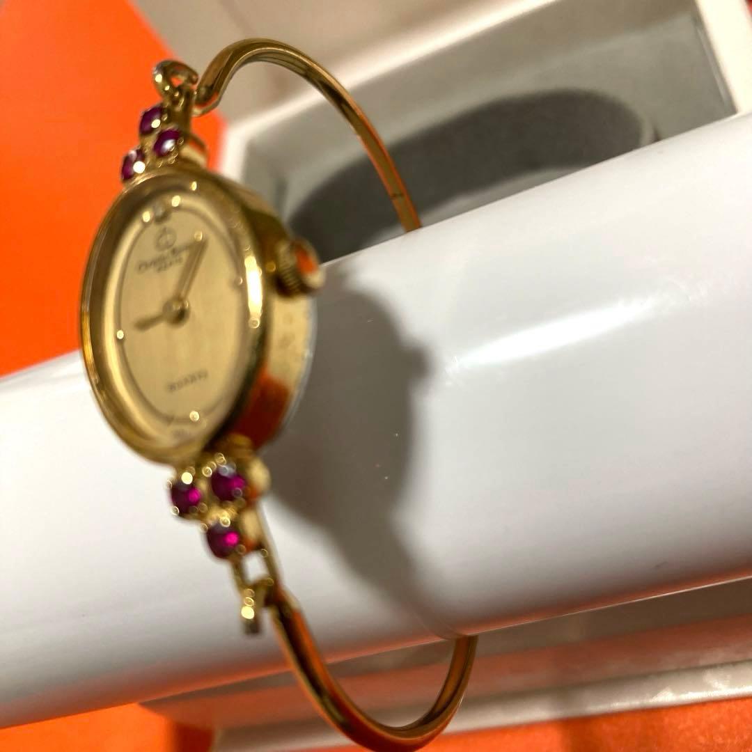 Christian Bernard ブレスウォッチ　天然石　ゴールドバングル