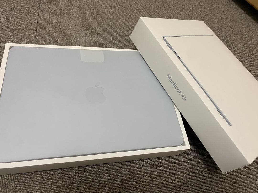 MacBookAir13インチM4スカイブルー最大容量100% 保護フィルム付き