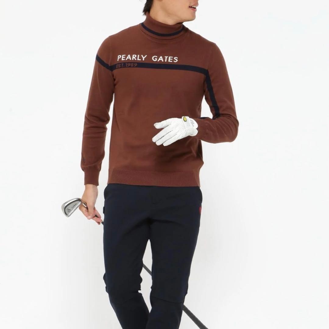 パーリーゲイツ☆新品 ソフトタッチハイネックニット プルオーバー