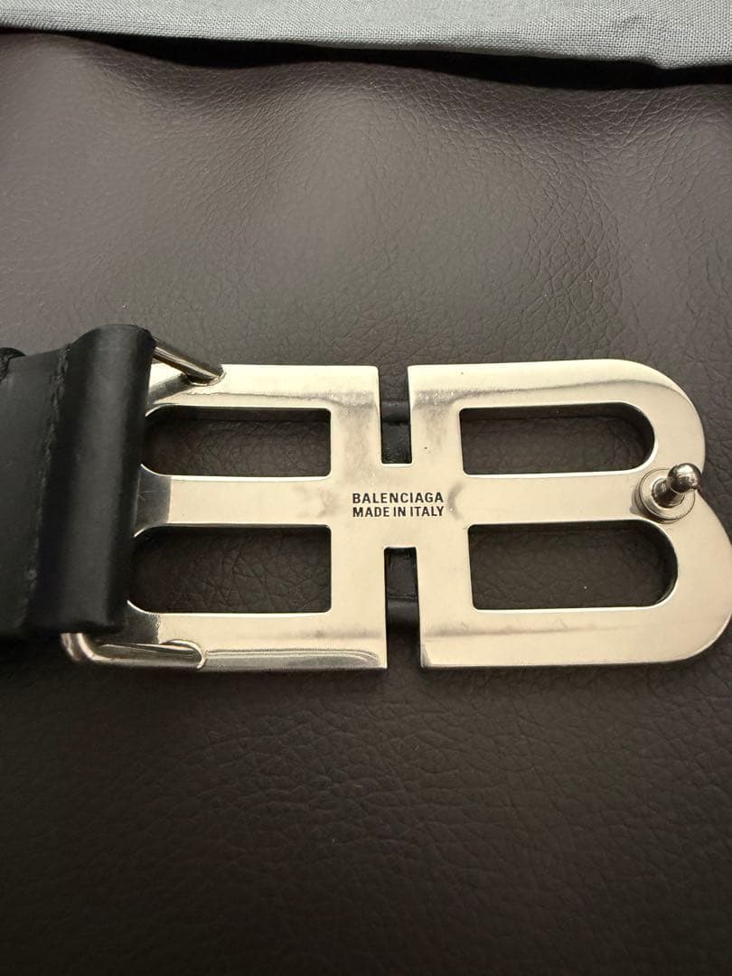balenciaga バレンシアガ　BB バックル　シルバー　ベルト