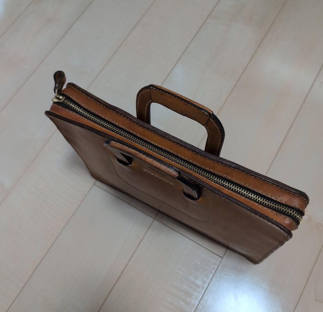 herz ビジネスバッグ BW-12 キャメル クラッチバッグ 本革 廃盤品