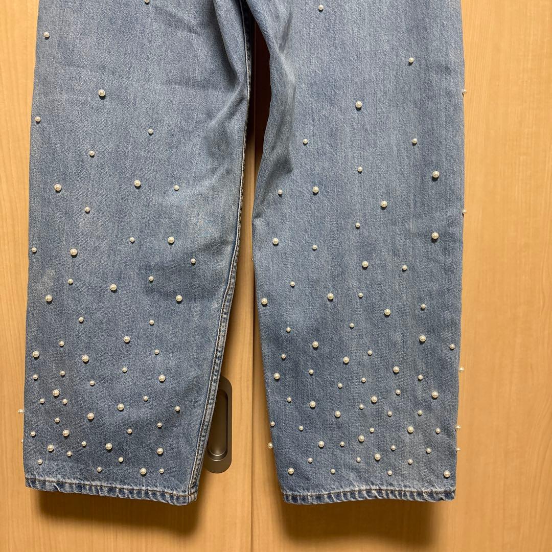 【パッチなし　36】MACPHEE パールデニム　コクーンテーパードパンツ