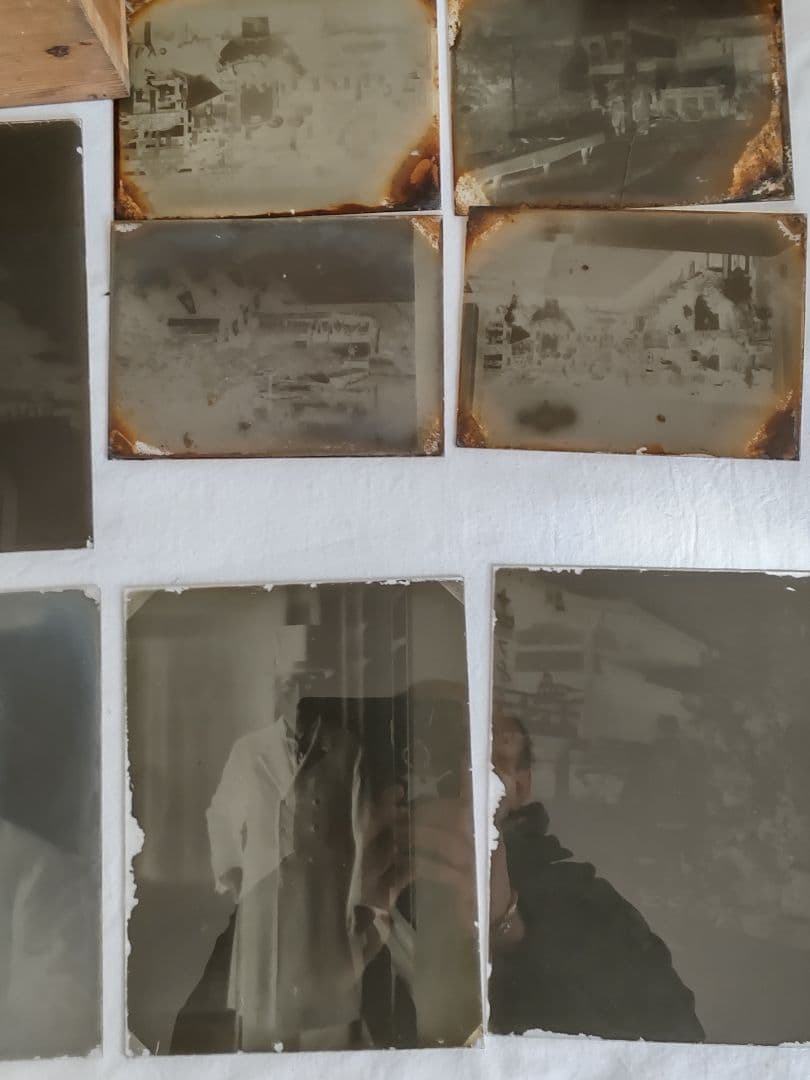 浅野総一郎ガラス写真乾板１3枚木箱付き