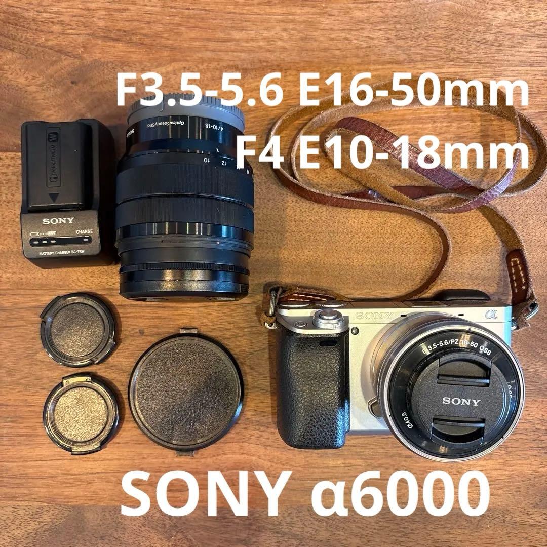 SONY α6000 ミラーレス一眼カメラ、F4 E10-18mm レンズ付