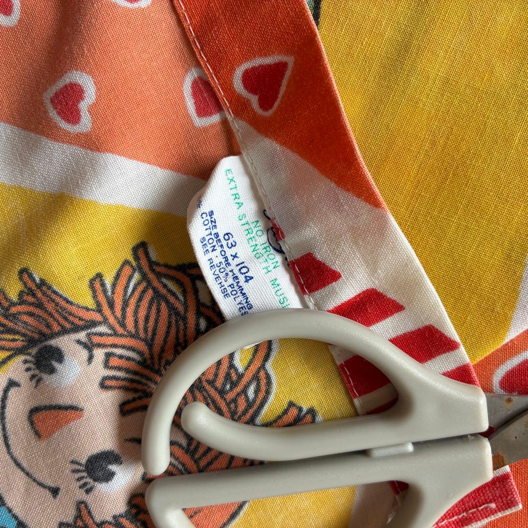 BIG！70s ラガディアン&アンディ　フラット生地シーツ アメリカアンティーク