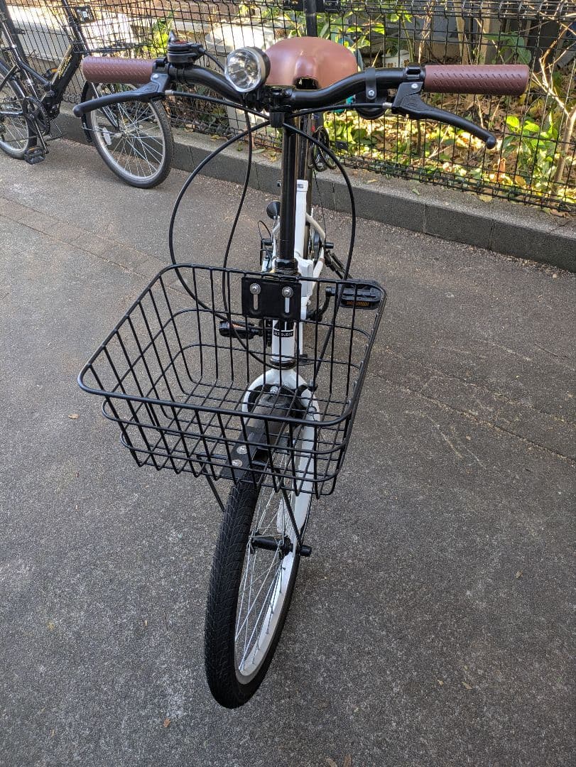 【千葉県引取限定】ACE BUDDY 折りたたみ自転車 ホワイト　美品