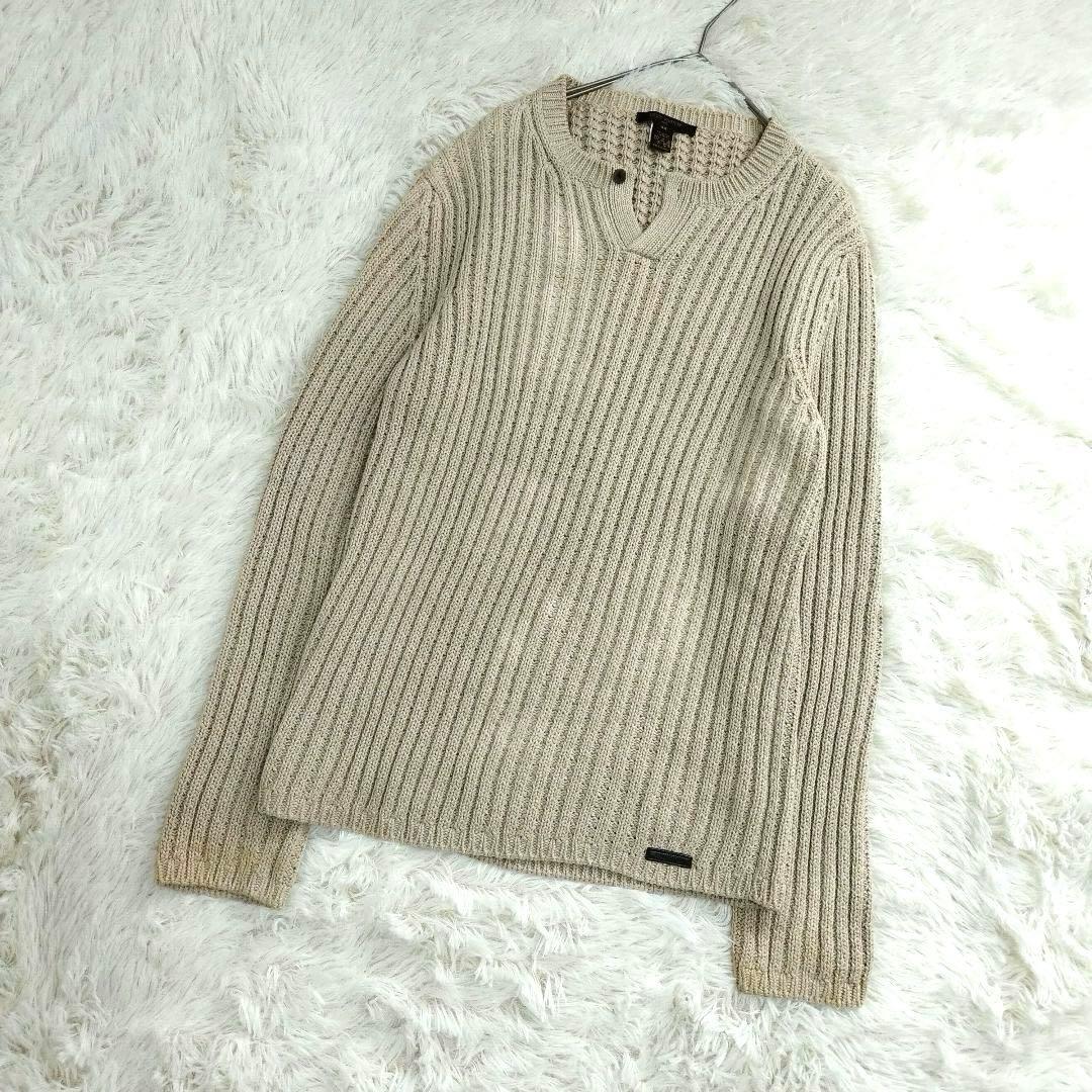 18239✨ルイヴィトン リネン コットン ニット セーター XS ベージュ