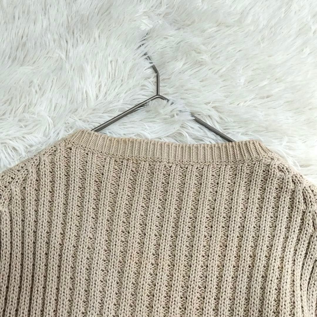18239✨ルイヴィトン リネン コットン ニット セーター XS ベージュ