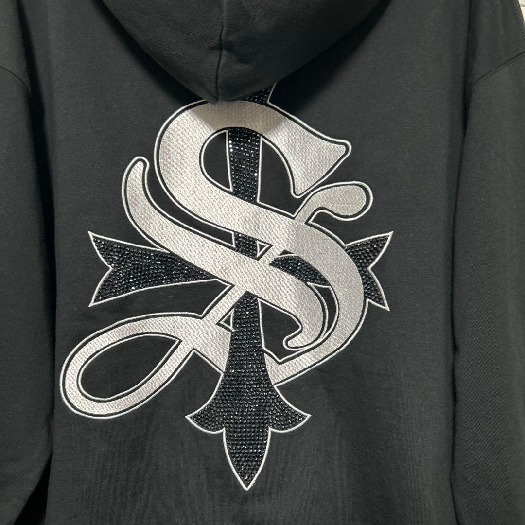 SUPPLIER サプライヤー ジップパーカー LサイズY2K ラインストーン