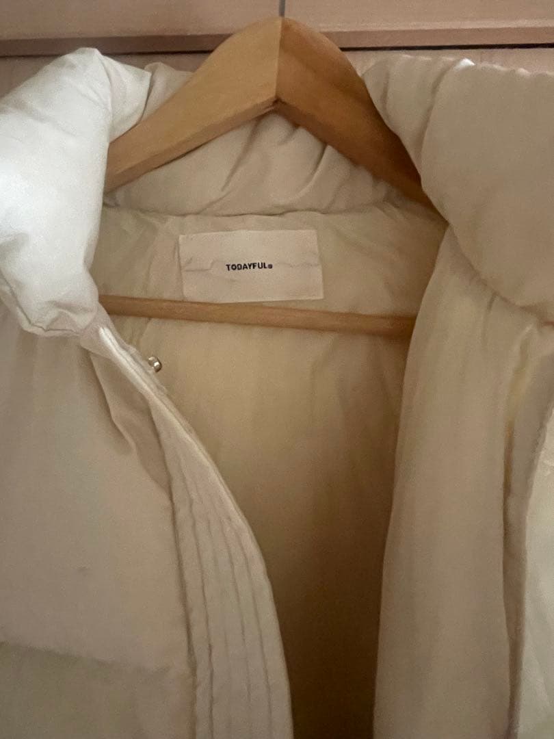 TODAYFUL アイボリー オーバーサイズ ダウンジャケット