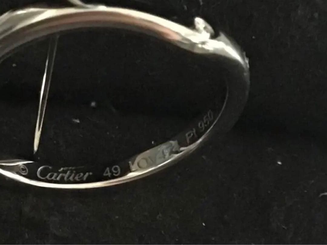 Cartier バレリーナカーブウエデイングリング　49号