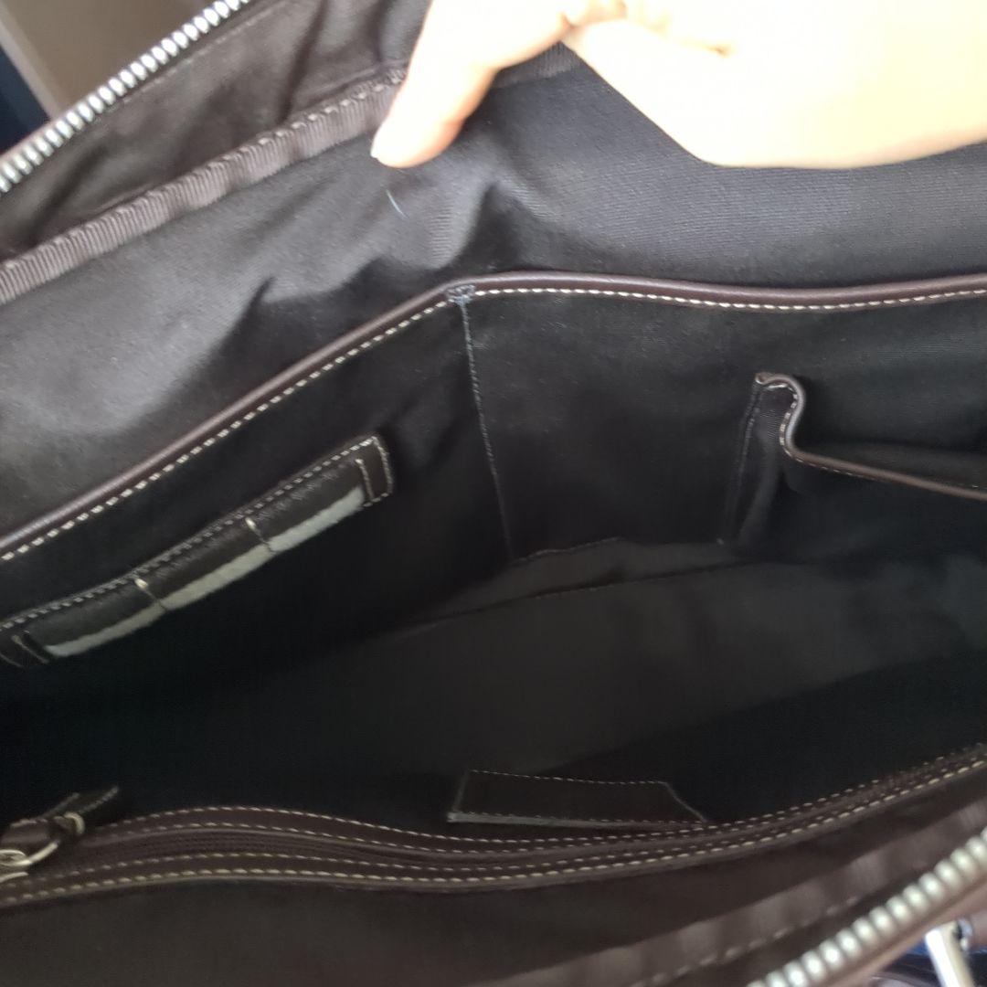 n*a様 コーチ ブラウンレザー ビジネスバッグ