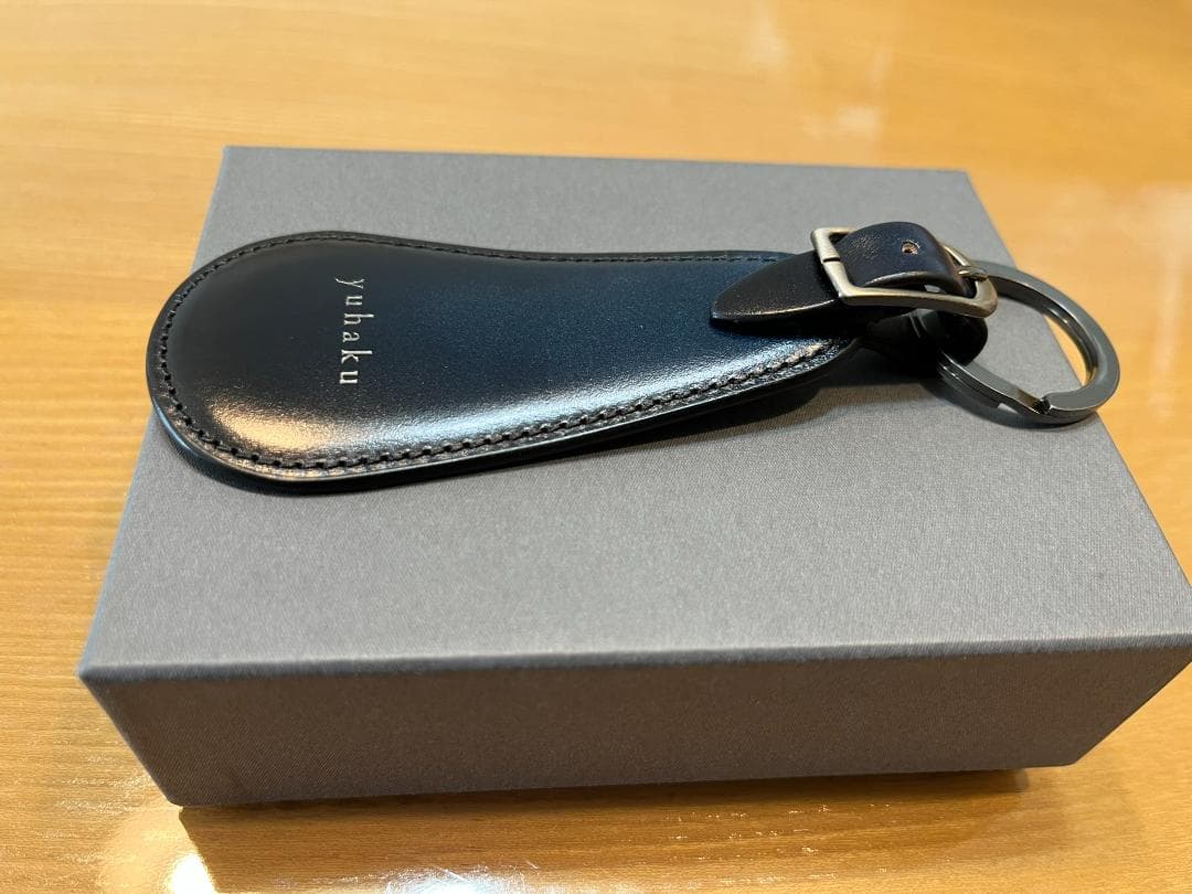 【未使用新品】yuhaku ユハク シューホーン コードバン ブルー