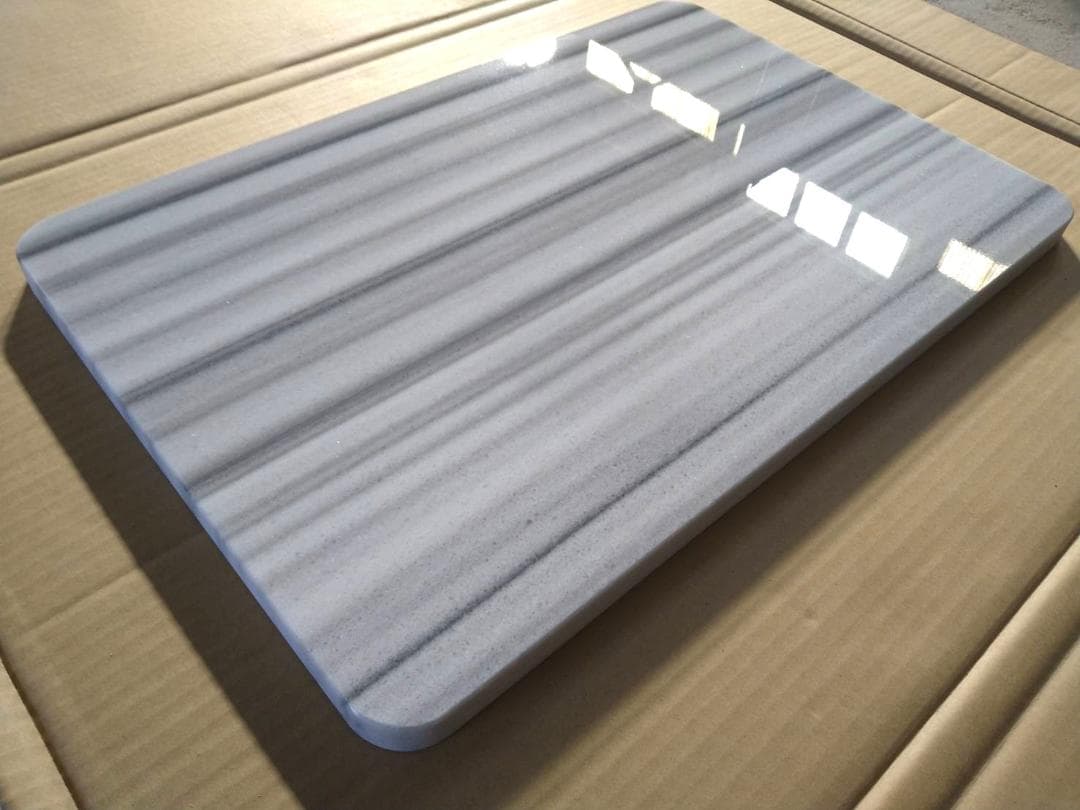 天然白大理石 のし台　600×400×23 R●製菓台・こね台●新品●送料無料