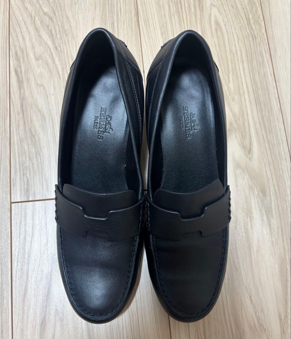 【最終値下げ】エルメス パンプス アンタンポレル50 レザー 36.5 ブラック