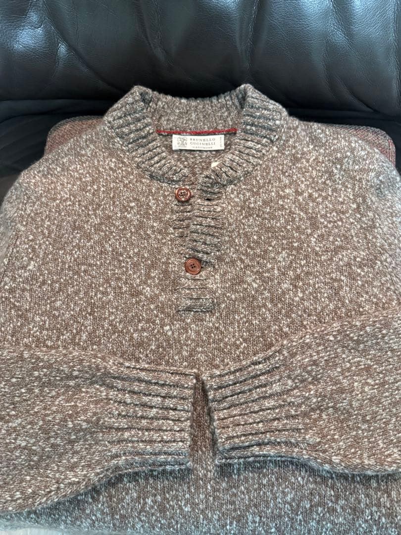 新品！2024awブルネロクチネリ ヘンリーネックセーターカシミヤ ドネガル48