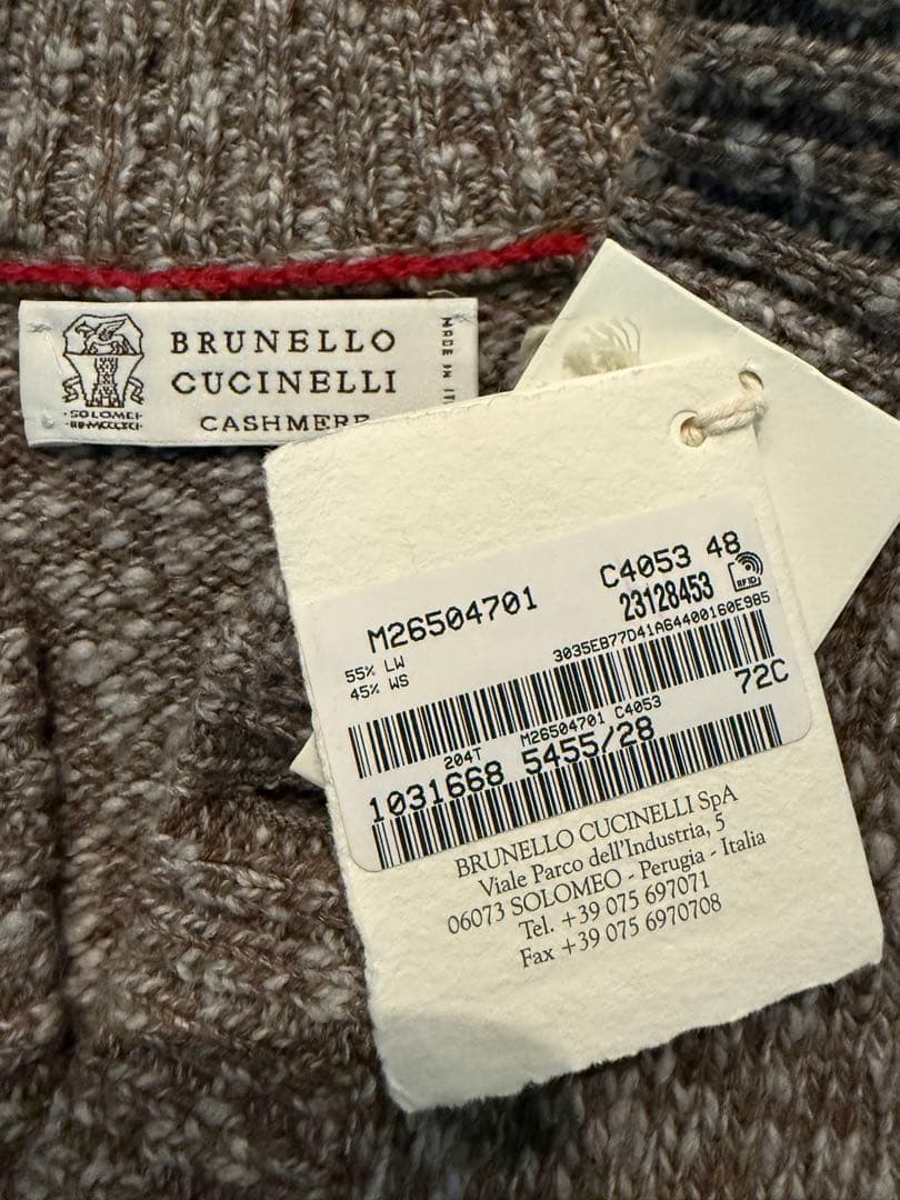 新品！2024awブルネロクチネリ ヘンリーネックセーターカシミヤ ドネガル48