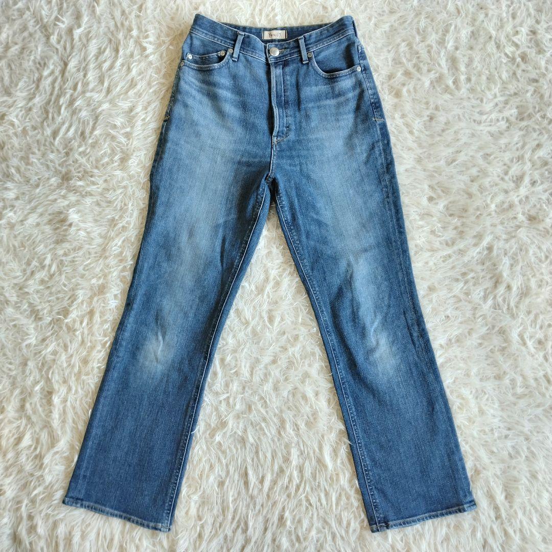 美品✨YANUK　ヤヌーク　ルイーズ　プレミアム2　27　ブルー　ストレッチ