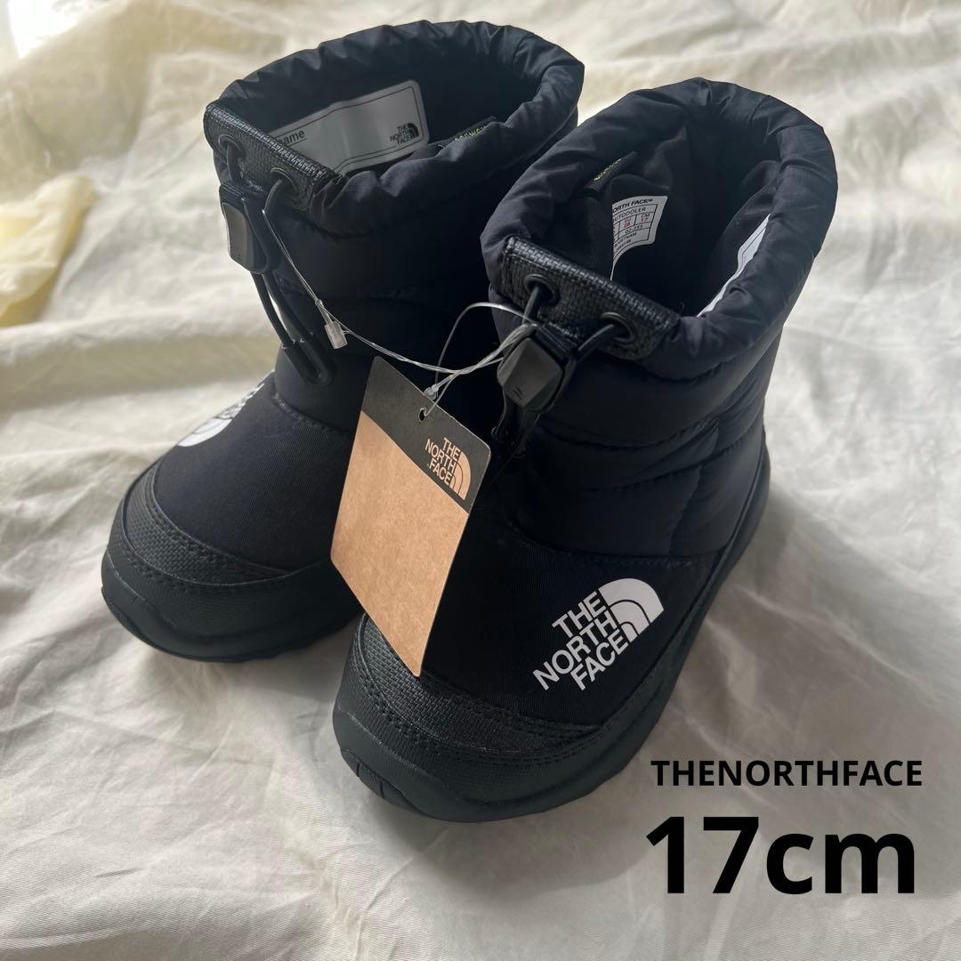 【新品】ノースフェイス キッズ ブーツ 靴 ヌプシ ブラック ジュニア 防寒