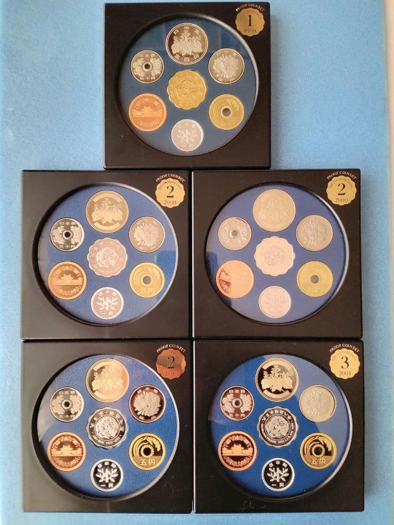 造幣局、テクノシリーズNO1〜NO3中央の銀メダル５枚