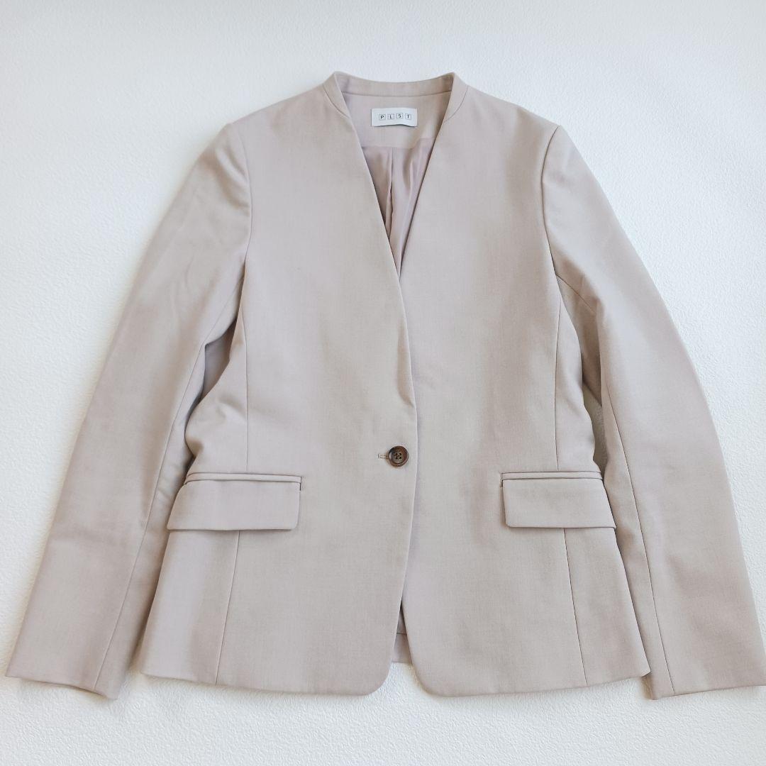 プラステ　ブラッシュドバックカラーレスジャケット＋スティックパンツ　XXS XS