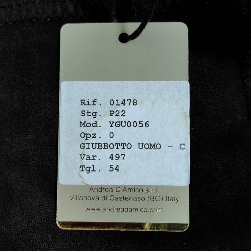 新品 Andrea D'AMICO サイズ54 ダミコ ライダース スエード