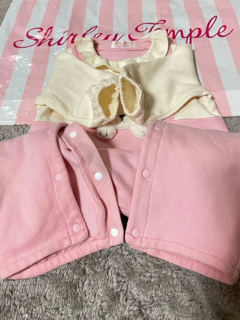 シャーリーテンプル　カバーオール　裏起毛　80