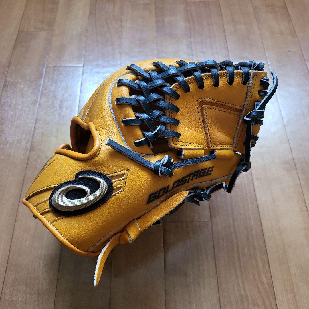 ASICS 軟式グラブ GOLD STAGE 内野手用 右投げ 型崩れなし