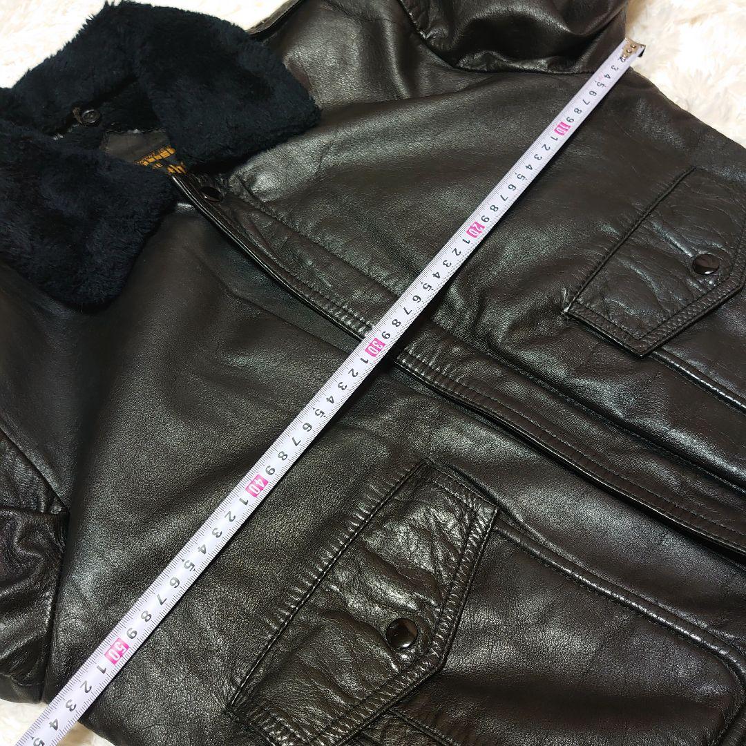 G-1 ミリタリー 牛革 フライトジャケット 襟ボア 裏地ボア