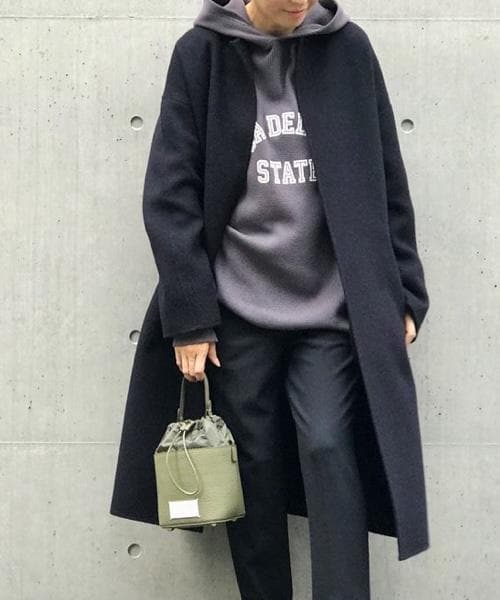 Deuxieme Classe CINOH ノーカラー コート