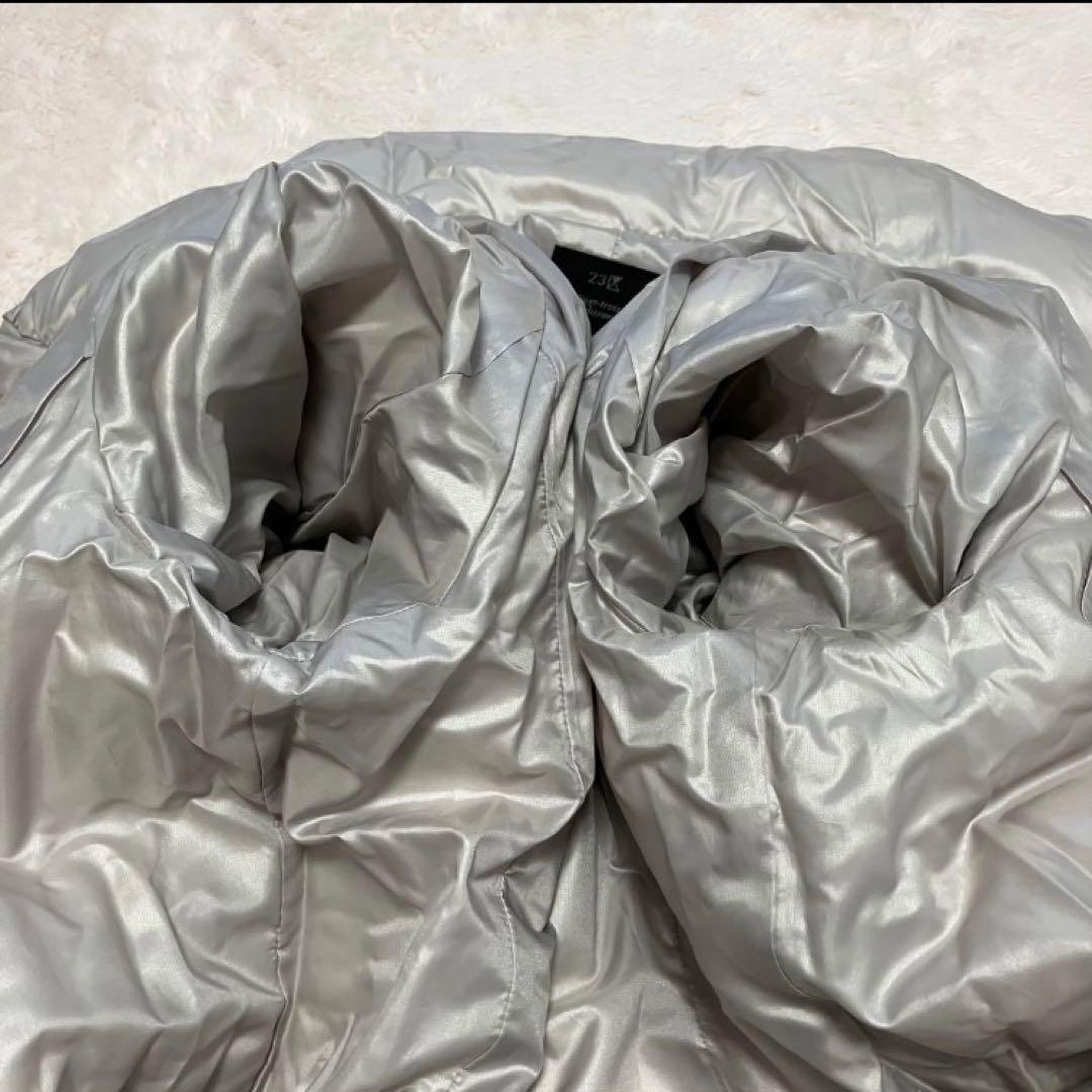 極美品 23区 ダウンロングコート ショールカラー ベルトAライン 大きい 48