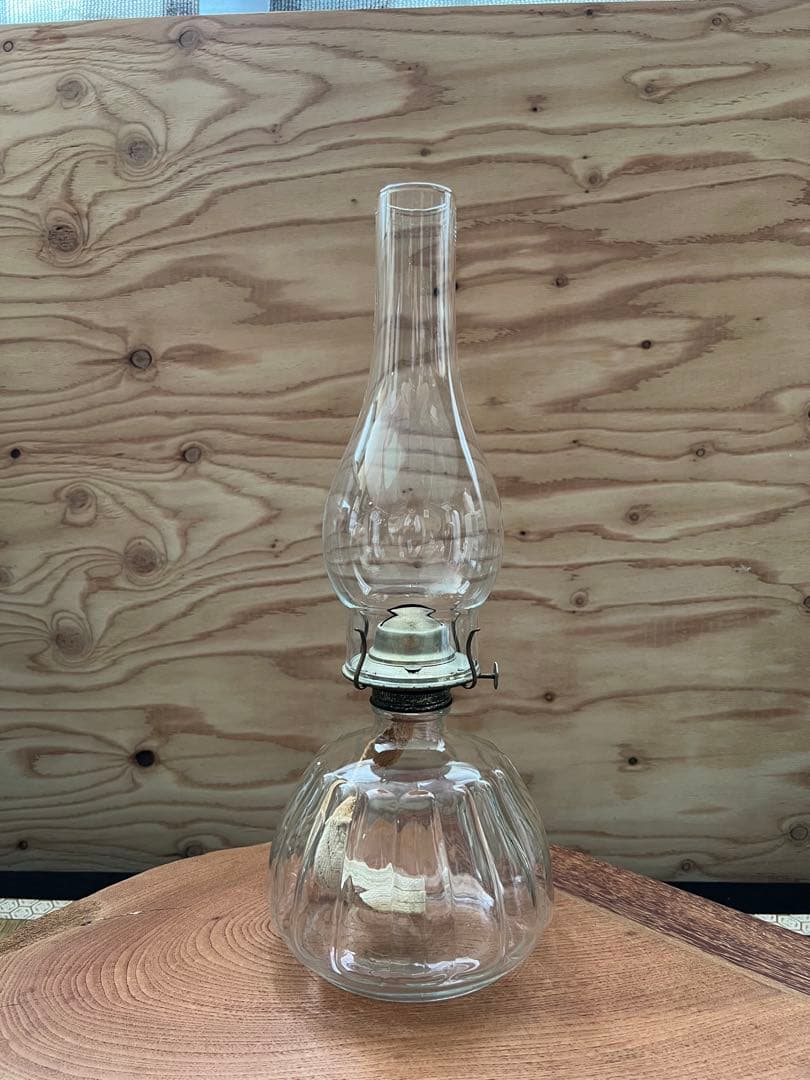 クラシックガラスオイルランプ　ビンテージ　アルコールランプ　骨董　昭和レトロ