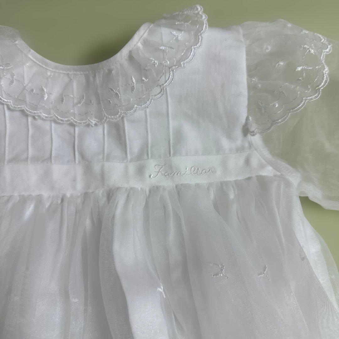 ファミリアベビードレスsize50 帽子セット