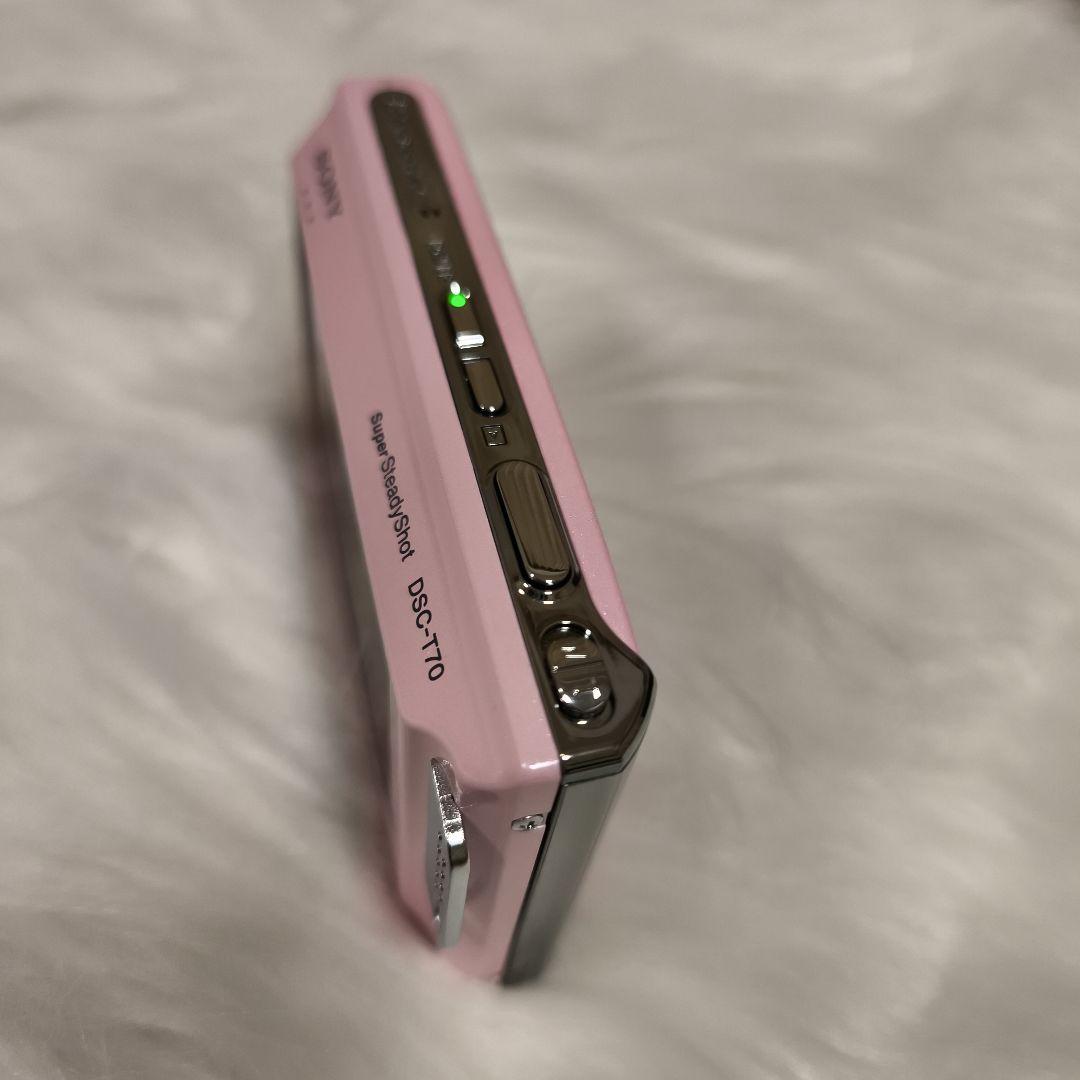 極美品・ほぼ未使用SONYソニーCyber-shot DSC-T70 ピンク箱付