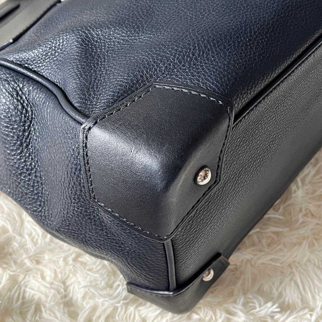 SOMES SADDLE×HT LABEL ビジネスバッグ　レザー　ネイビー