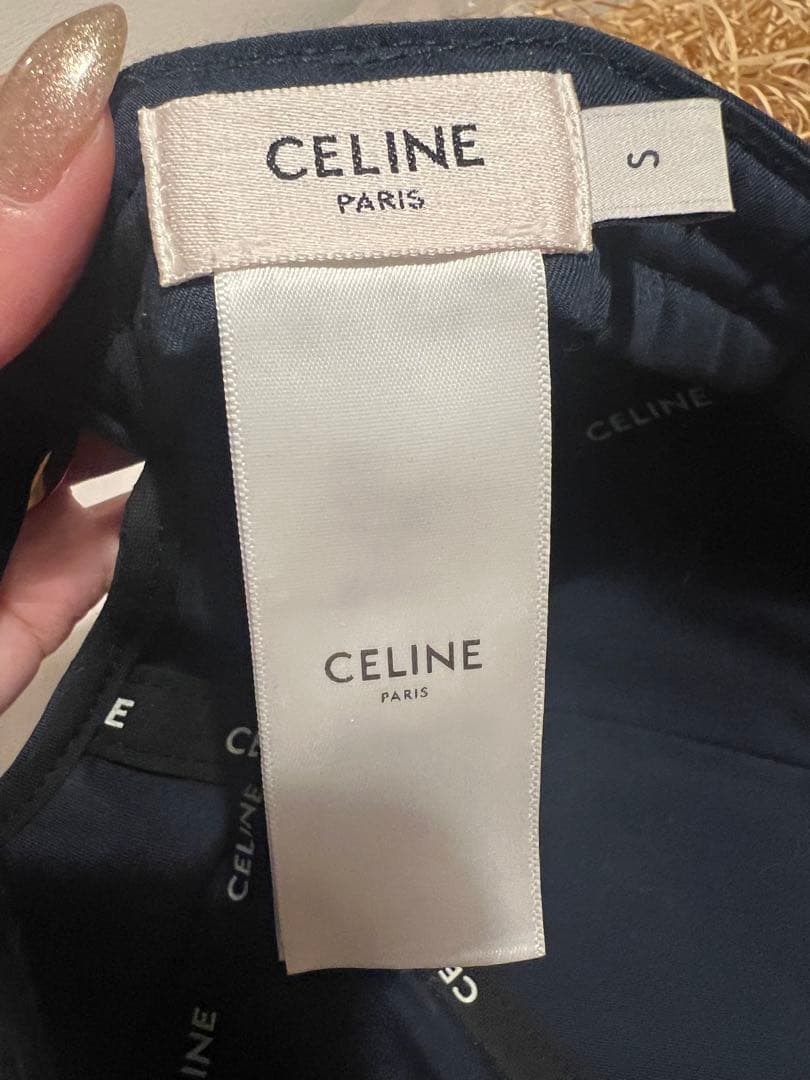 CELINE ネイビーキャップ S