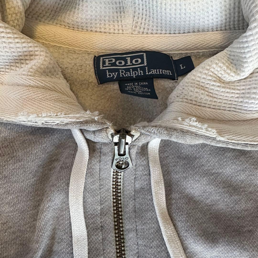 90s Polo by Ralph Lauren サーマル グレーパーカー L