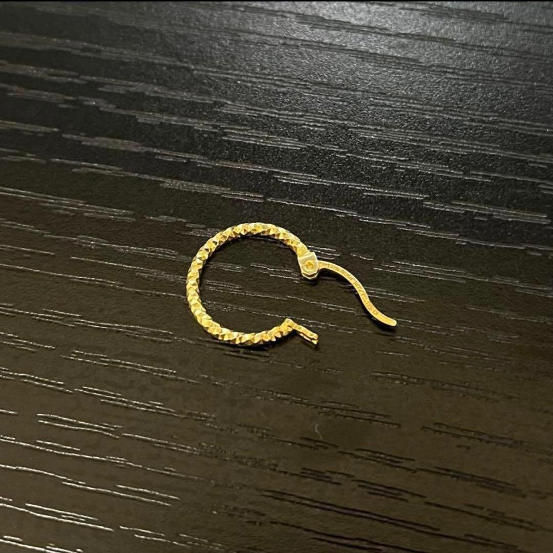 14Kイエローゴールド ピアス フープ 14金 15mm