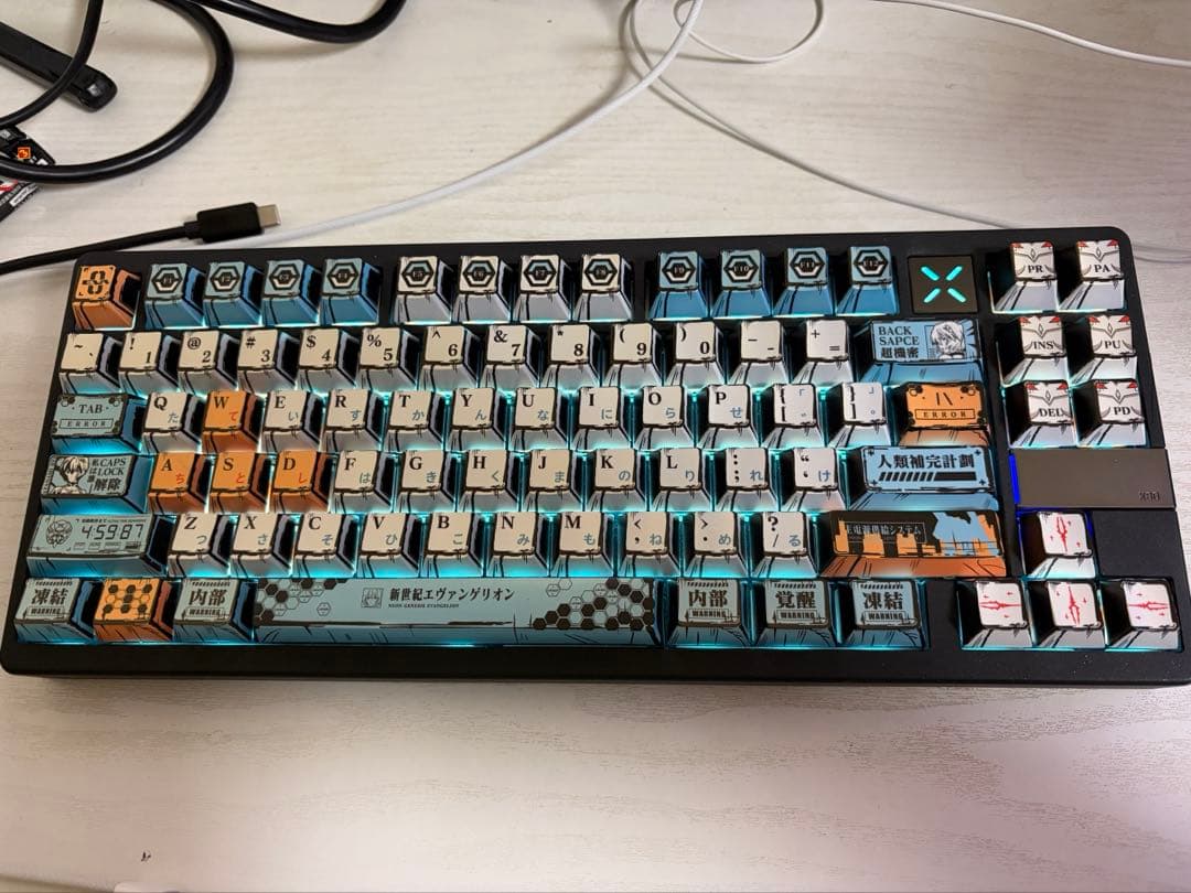 ゲーミングキーボード　メカニカル式カスタム美品X80