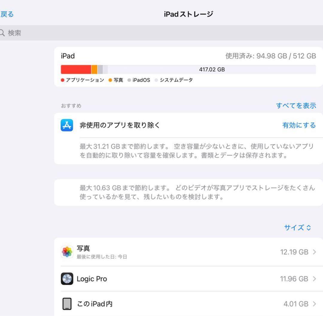 [ジャンク]iPad Pro 12.9インチ 第3世代 512GB
