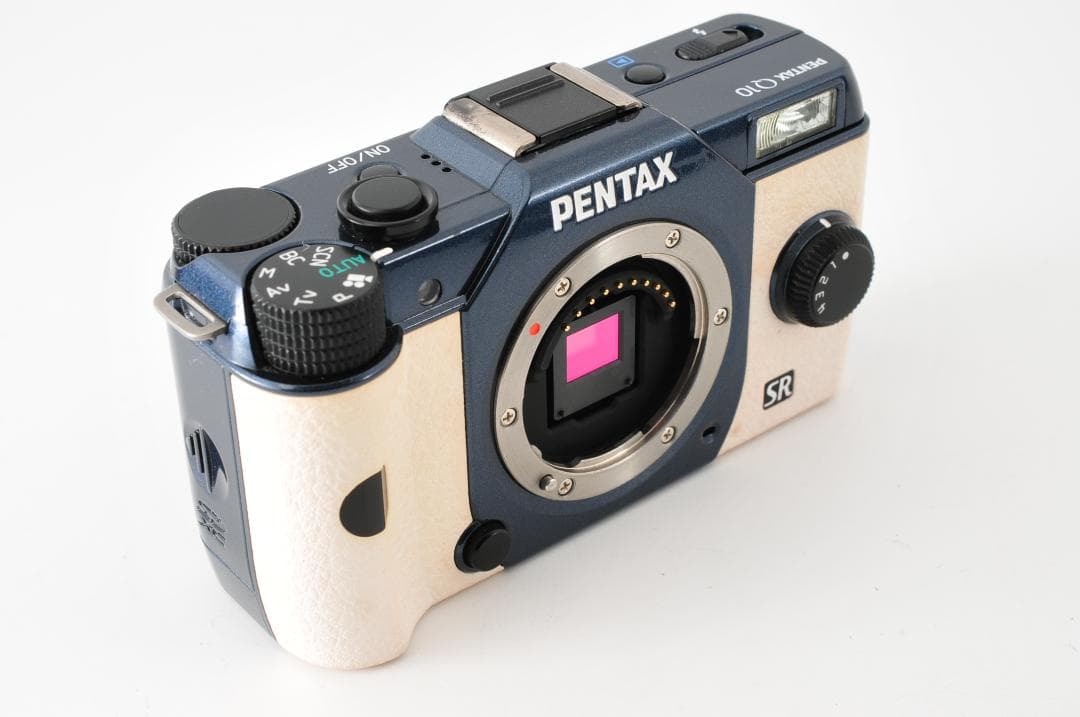 Pentax Q10 ネイビー＆クリーム カラー 充電器、バッテリー付 #97