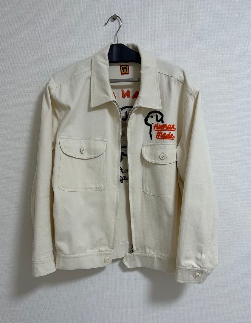 お値下中(~2/7朝)HUMAN MADE(ヒューマンメイド)犬刺繍 ジャケット