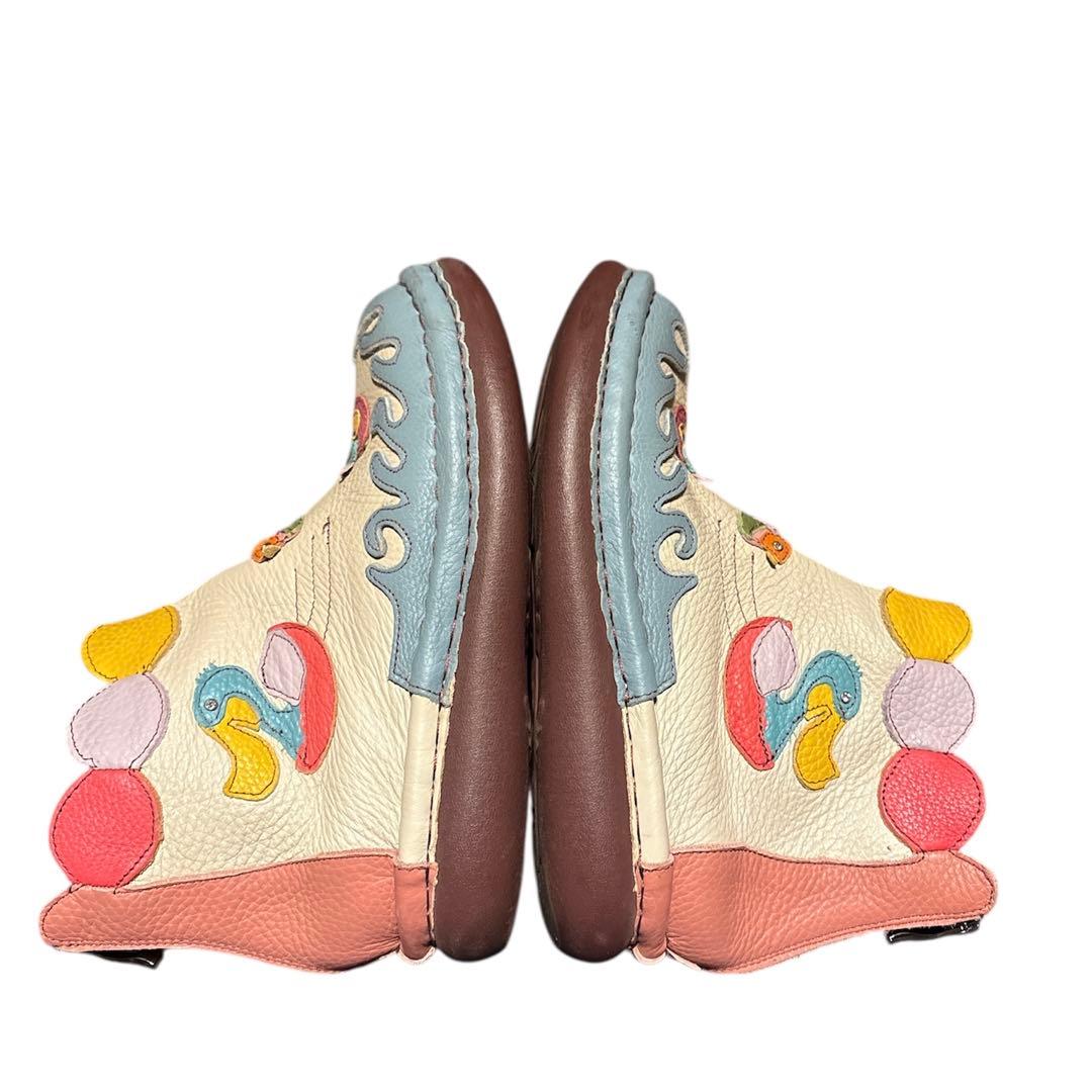 美品　Estacion エスタシオン アヒルモチーフ 本革 ブーツ　Lサイズ