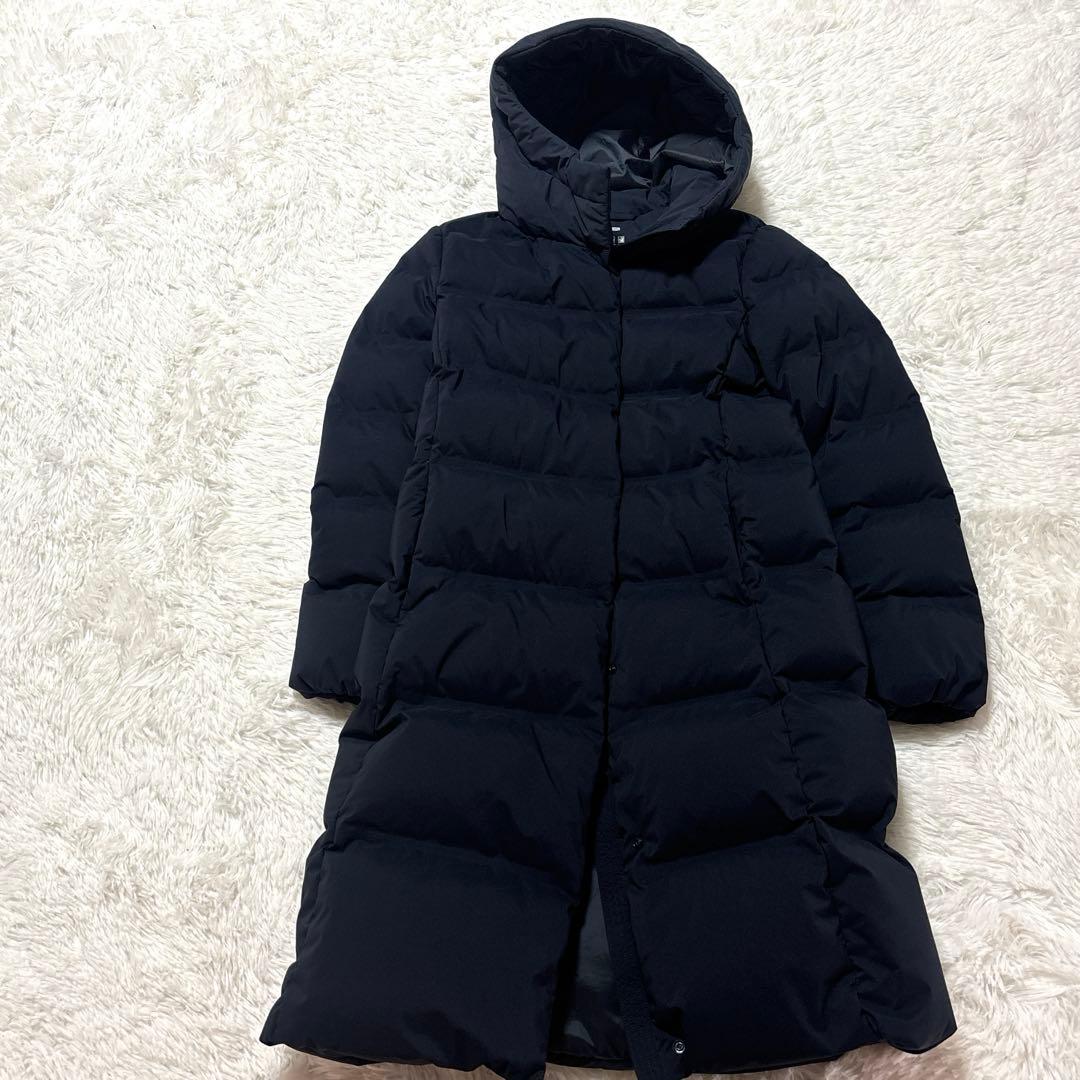 シームレスダウンロングコート ネイビー　420253 ユニクロ　UNIQLO