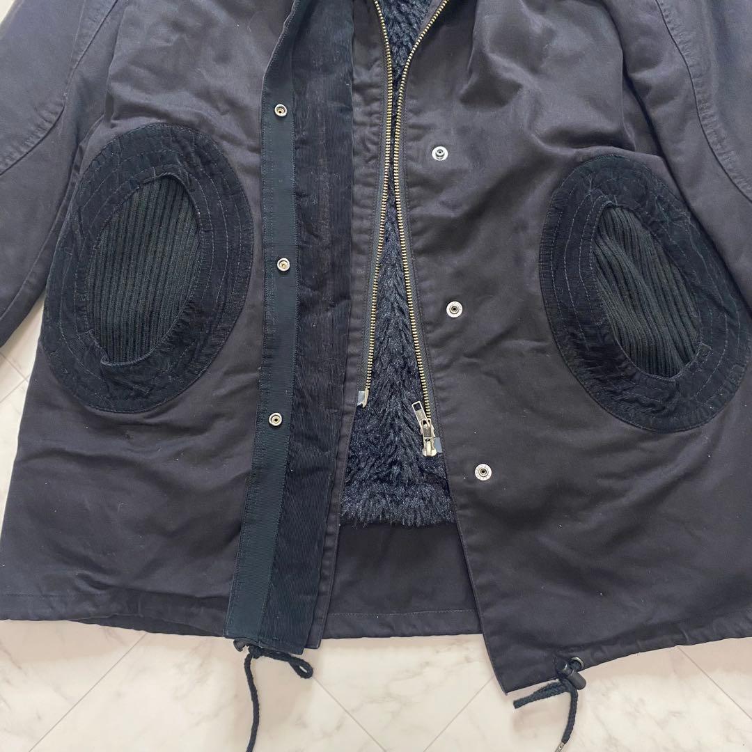 ツモリチサト　黒　モッズコート　ラクーンファー　ボアライナー付き