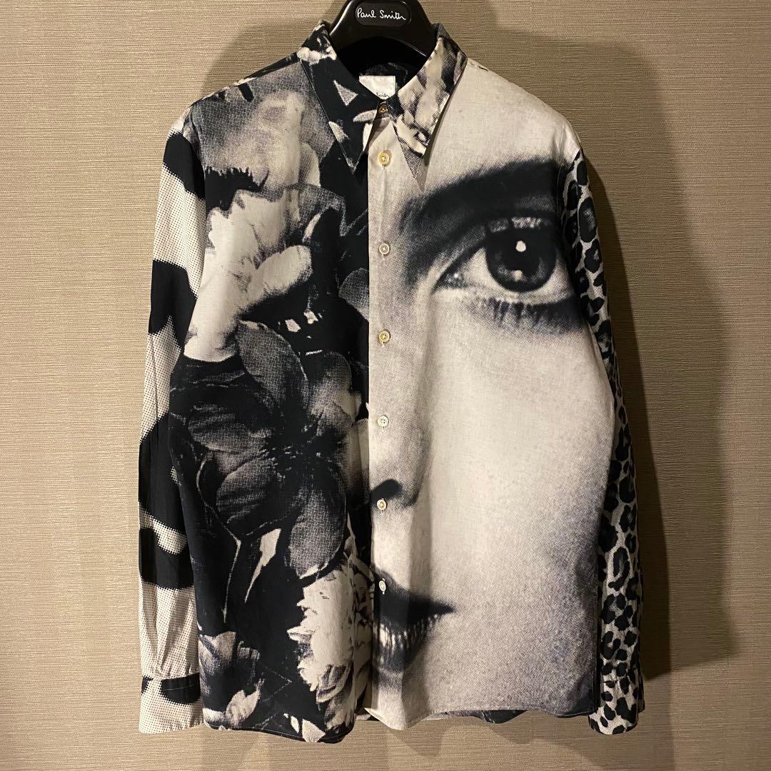 美品 ポールスミス paulsmith メンズ シャツ フェイス フローラル