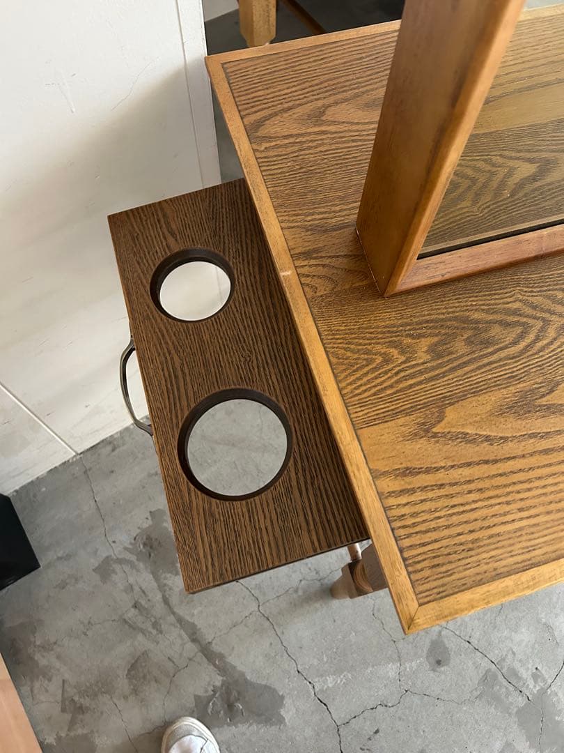 【Ku中古】美容室両面鏡セット面 木製アンティーク 1台 その2