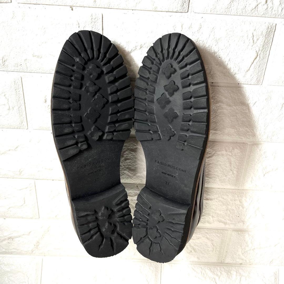 【ほぼ未使用】FABIO RUSCONI ファー付き　ローファー