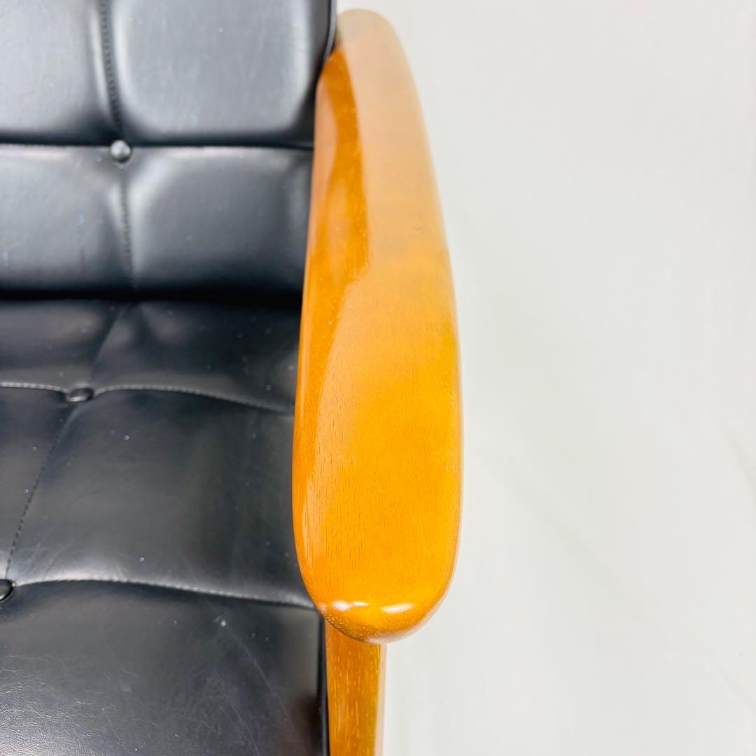 【カリモク60】Kチェア　1シーター　スタンダードブラック　1人がけ