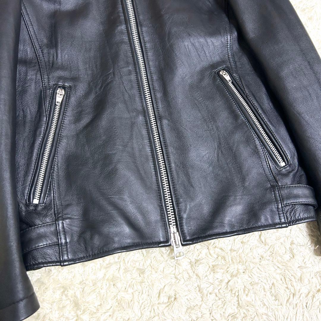 美品✨ JACKROSE シングルライダース ラムレザー ブラック 裏地赤